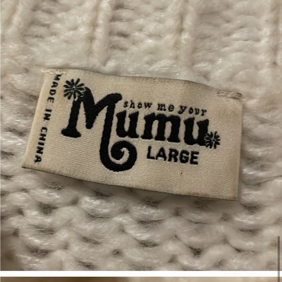 Show Me Your Mumu Cream Cody Distressed Cropped Sweater - Picture 10 of 14